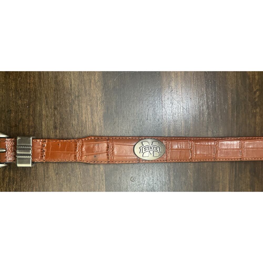 ZEP-PRO Belt Mens Size 36 Brown Croc Leather Mississippi State University